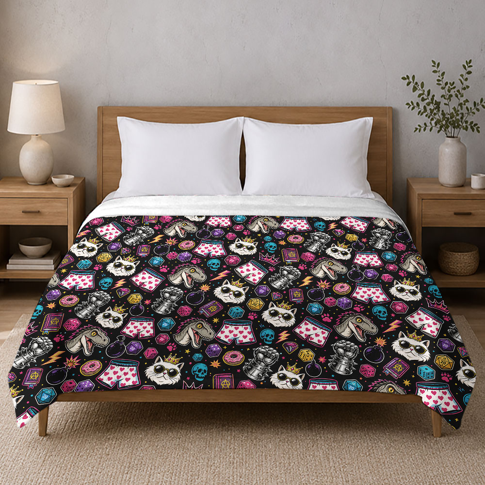 DCC Funny Flannel Throw Blanket 