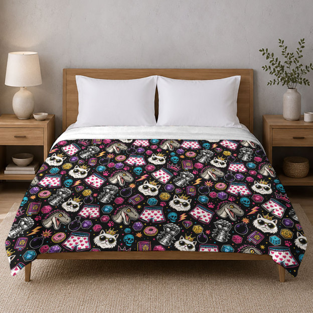 DCC Funny Flannel Throw Blanket 