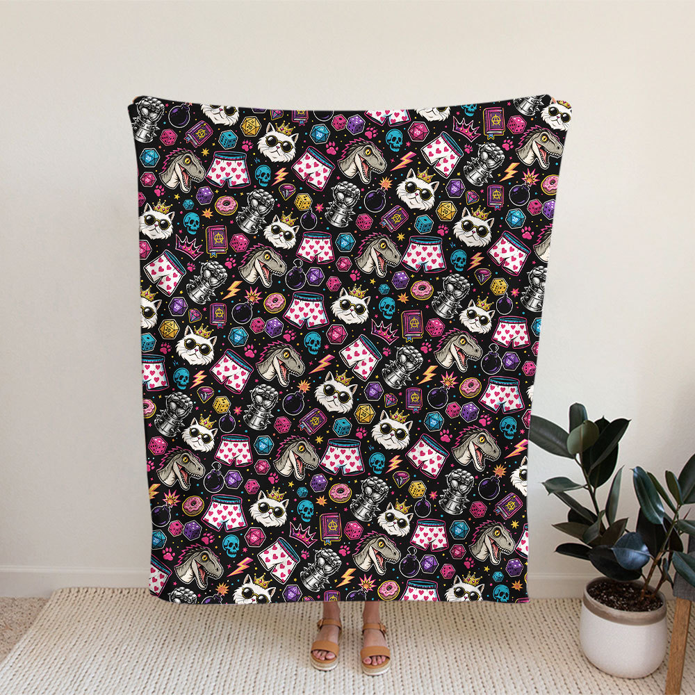 DCC Funny Flannel Throw Blanket 