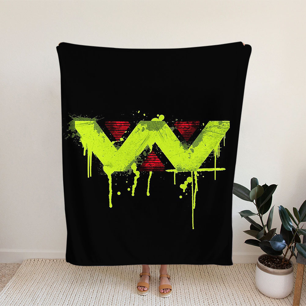 Weyland Slime Flannel Throw Blanket 