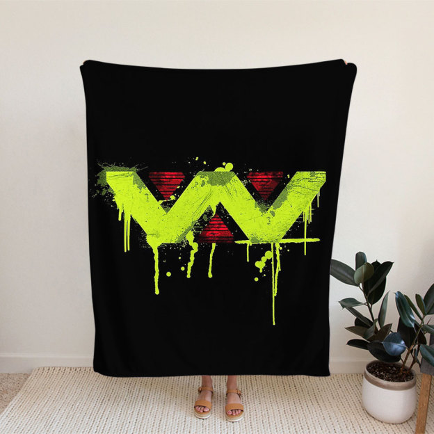 Weyland Slime Flannel Throw Blanket 