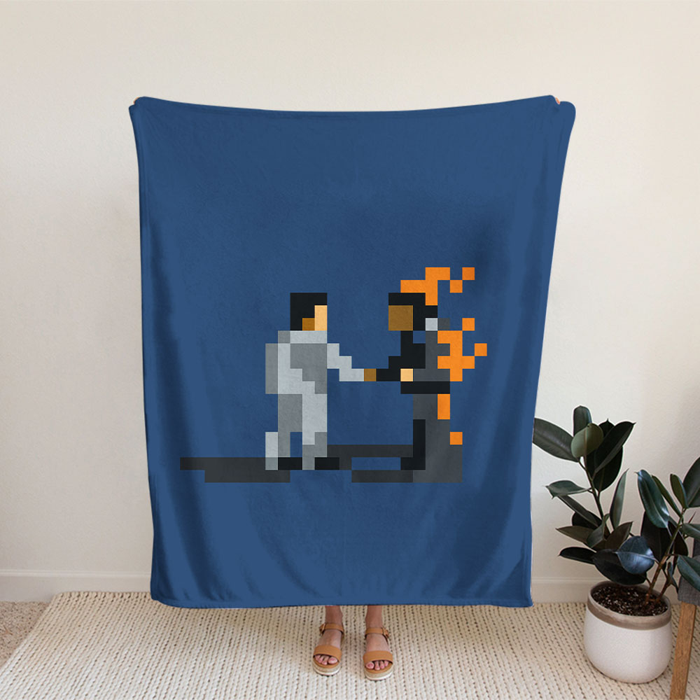 Wish You Were Here Flannel Throw Blanket 