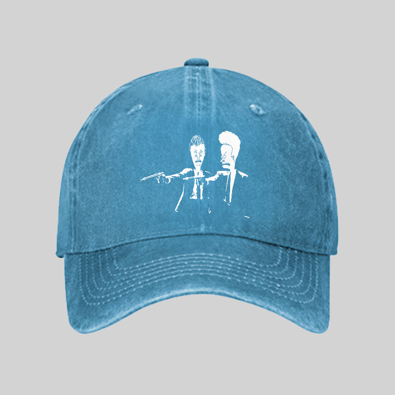 Beavis And Butthead Pulp Fiction Washed Vintage Baseball Cap