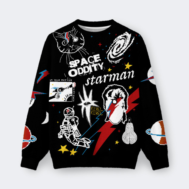 Space Starman Fuzzy Fleece Sweatshirt