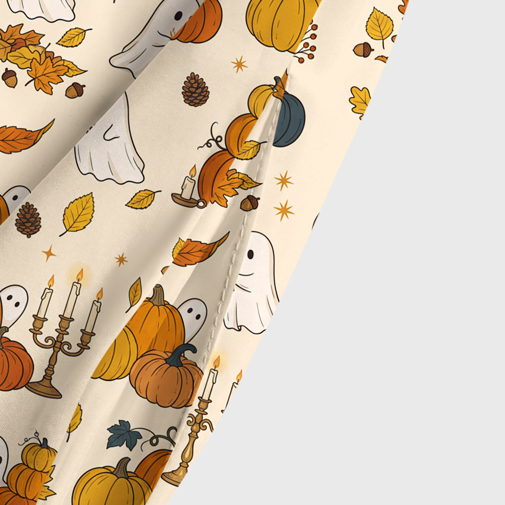 Pumpkin Spice Ghost Geek Tiered Cami Maxi Dress