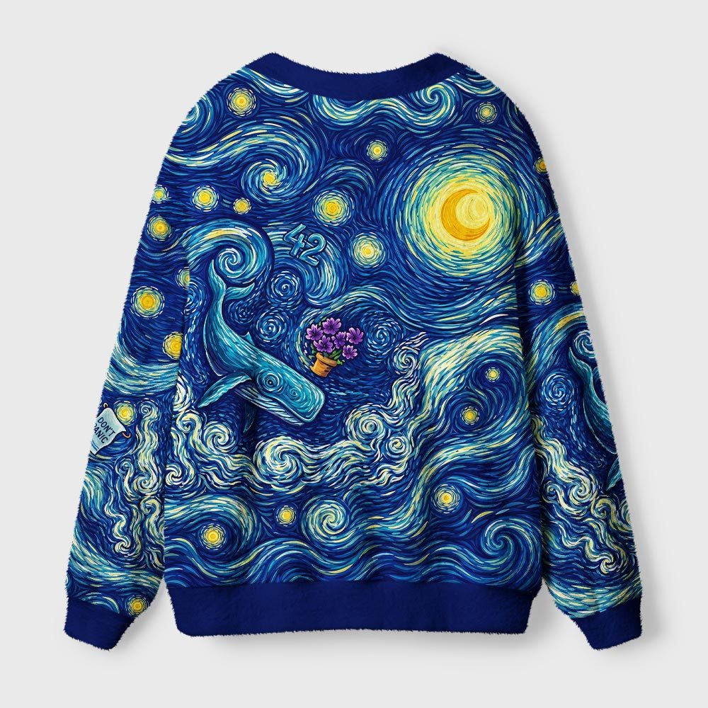 Ultimate Answer To The Universe Art Pattern Geek Ugly Cardigan Sweaters
