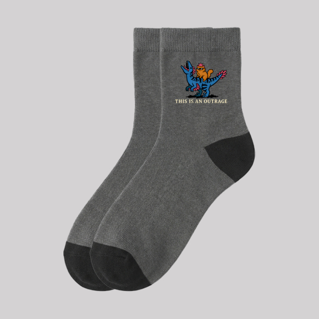 This Is An Outrage Geek Cotton Daily Socks