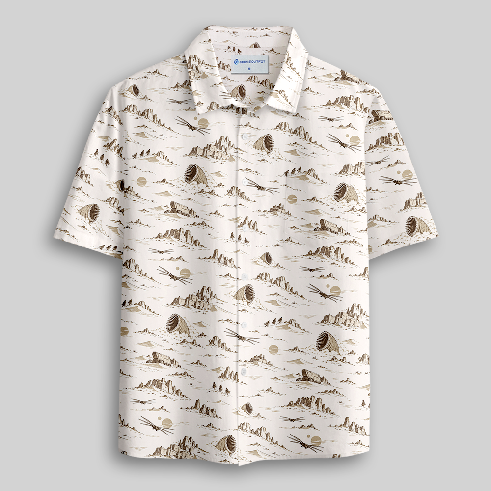 Old World Sky Voyage Toile Button Up Pocket Shirt