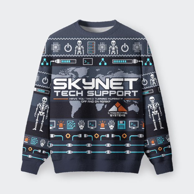Skynet Tech Support Fuzzy Fleece Sweatshirt
