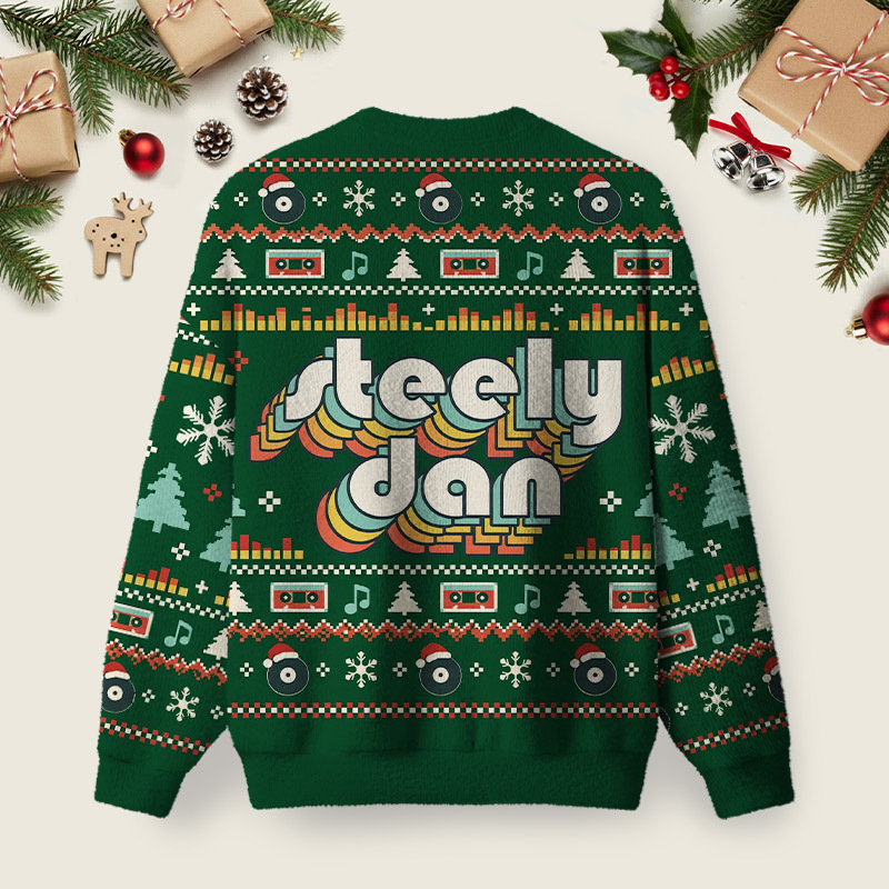 Steely Dan Ugly Christmas Fuzzy Fleece Sweatshirt