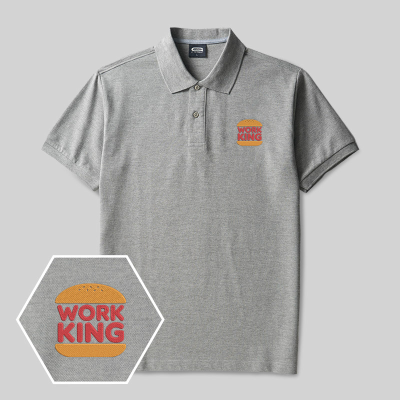 Work King Geek Embroidered Polo Shirt