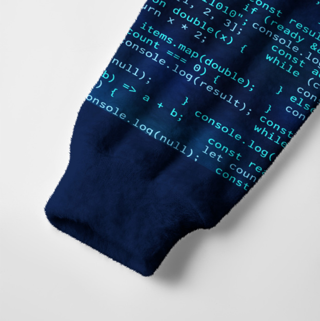 Blue Code Matrix Seamless Geek Ugly Cardigan Sweaters