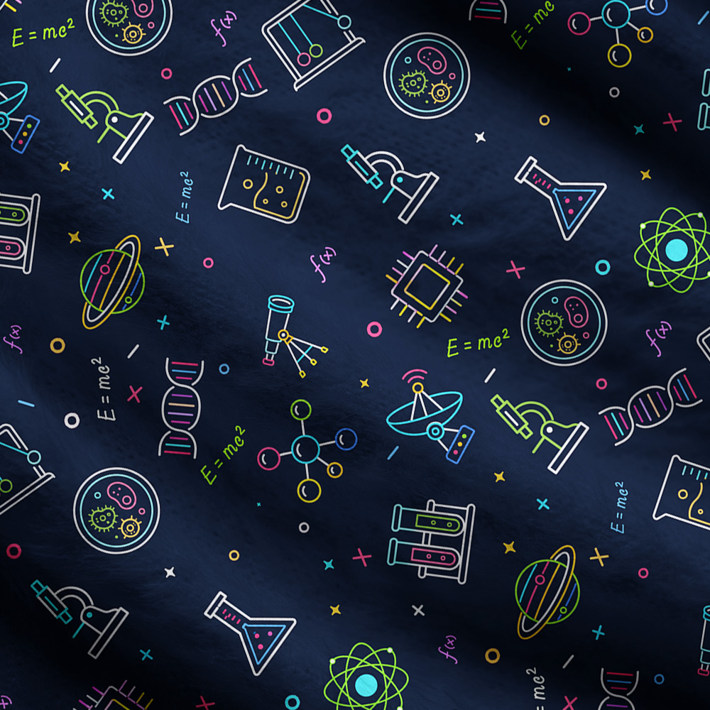 Nerdy Science Classroom Fabric Geek Ugly Cardigan Sweaters