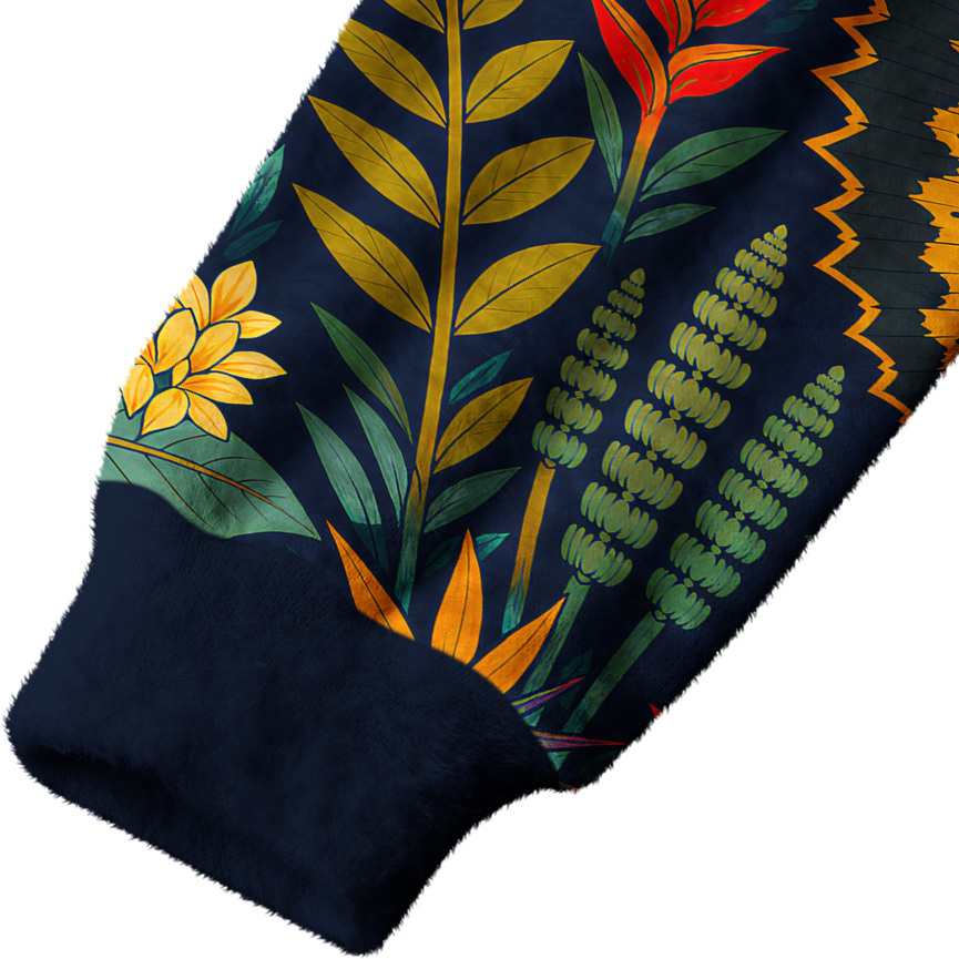 Rainforest Crested Dinosaur Geek Ugly Cardigan Sweaters