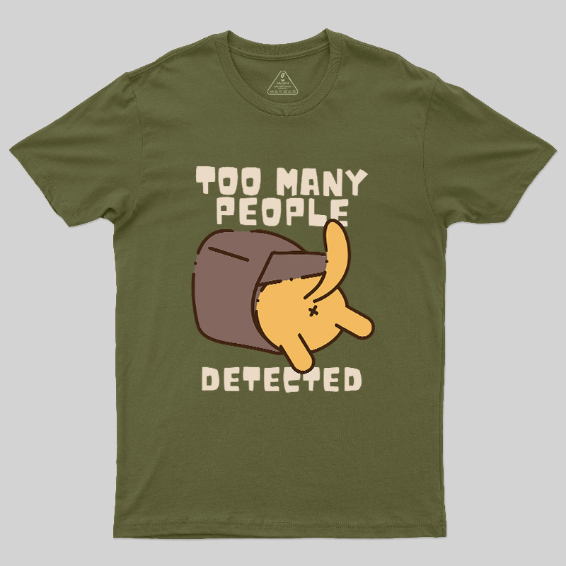 Too Many People Detected Cat Geek T-Shirt