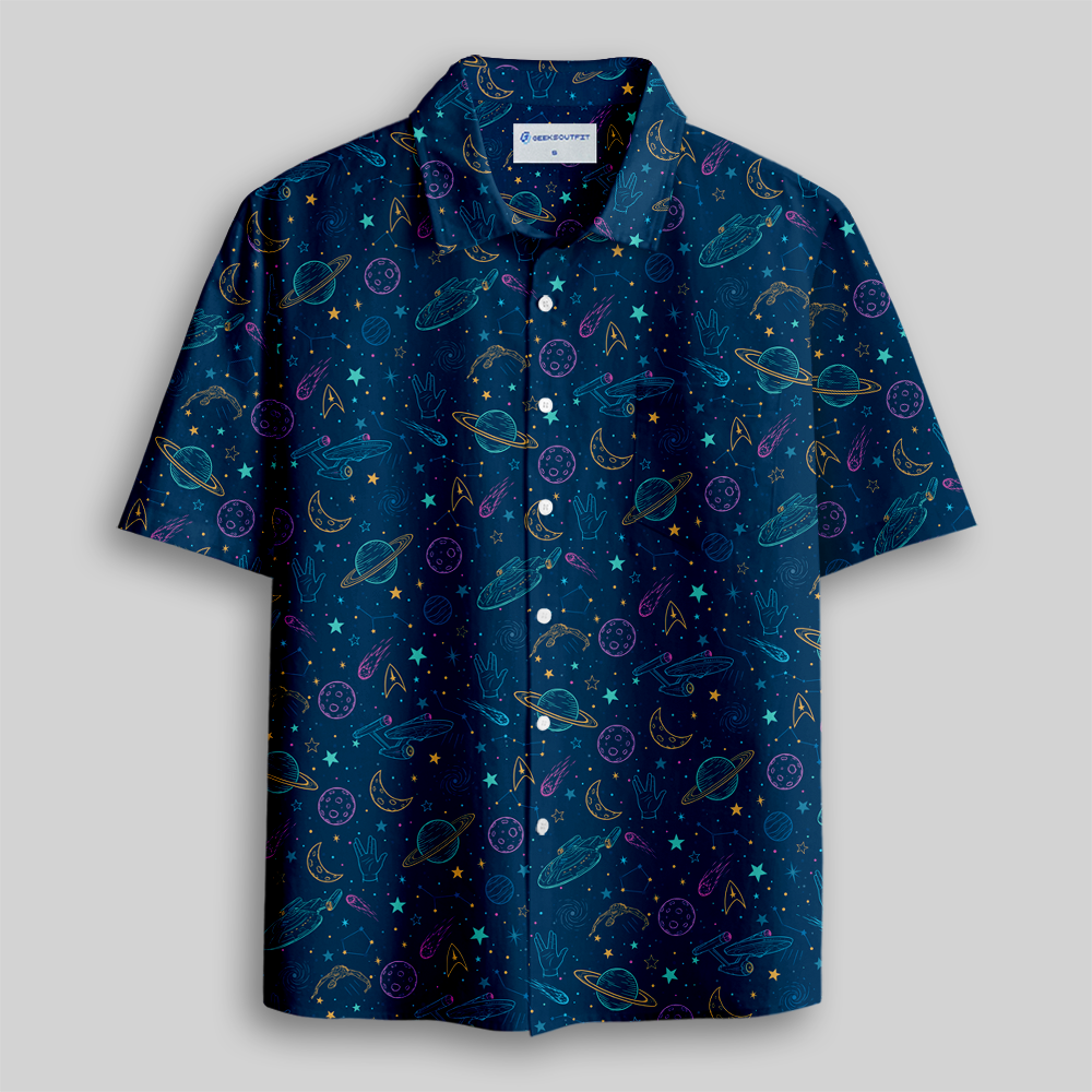 Cosmic Line Explorer Series Button Up Pocket Shirt