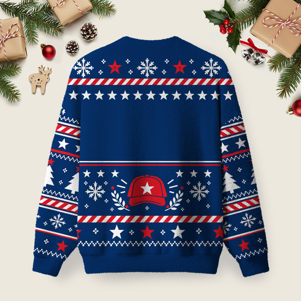 Make Ignorance Embarrassing Again Ugly Christmas Fuzzy Fleece Sweatshirt