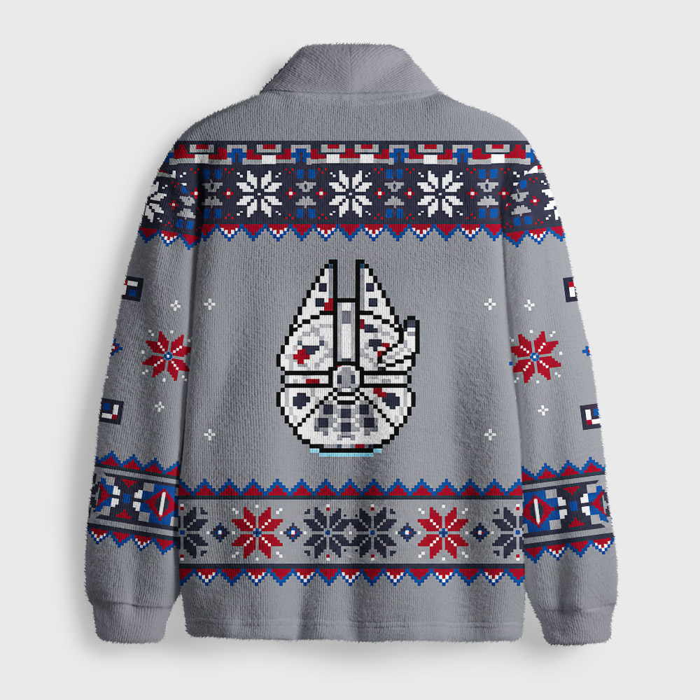 Galactic Explorer · Falcon Pixel Geek Shawl Collar Cardigan