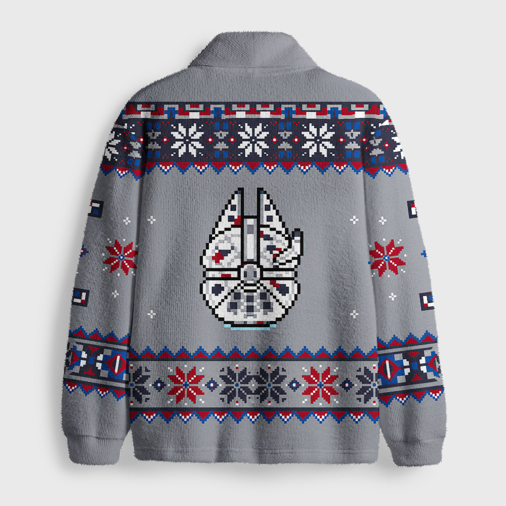 Galactic Explorer · Falcon Pixel Geek Shawl Collar Cardigan