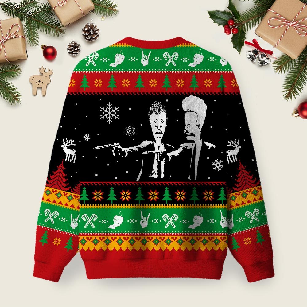 BNB  Nerd Ugly Christmas Fuzzy Fleece Sweatshirt