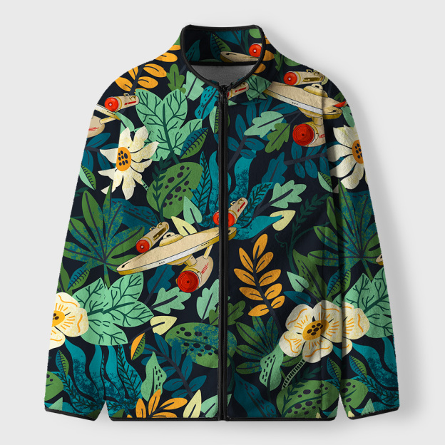 Scifi Spacecraft Hawaii Geek Polar Fleece Full-Zip Jacket