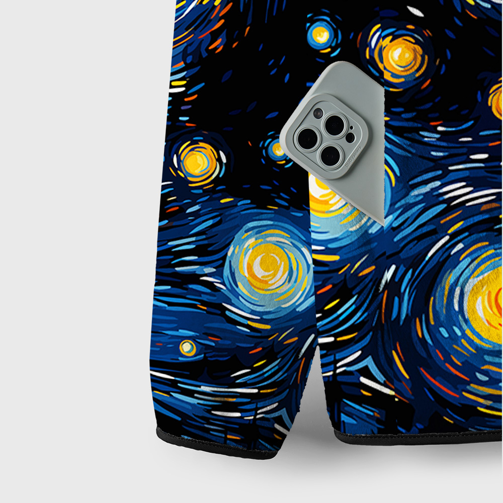 Starry Night Phone Booth Geek Polar Fleece Full-Zip Jacket