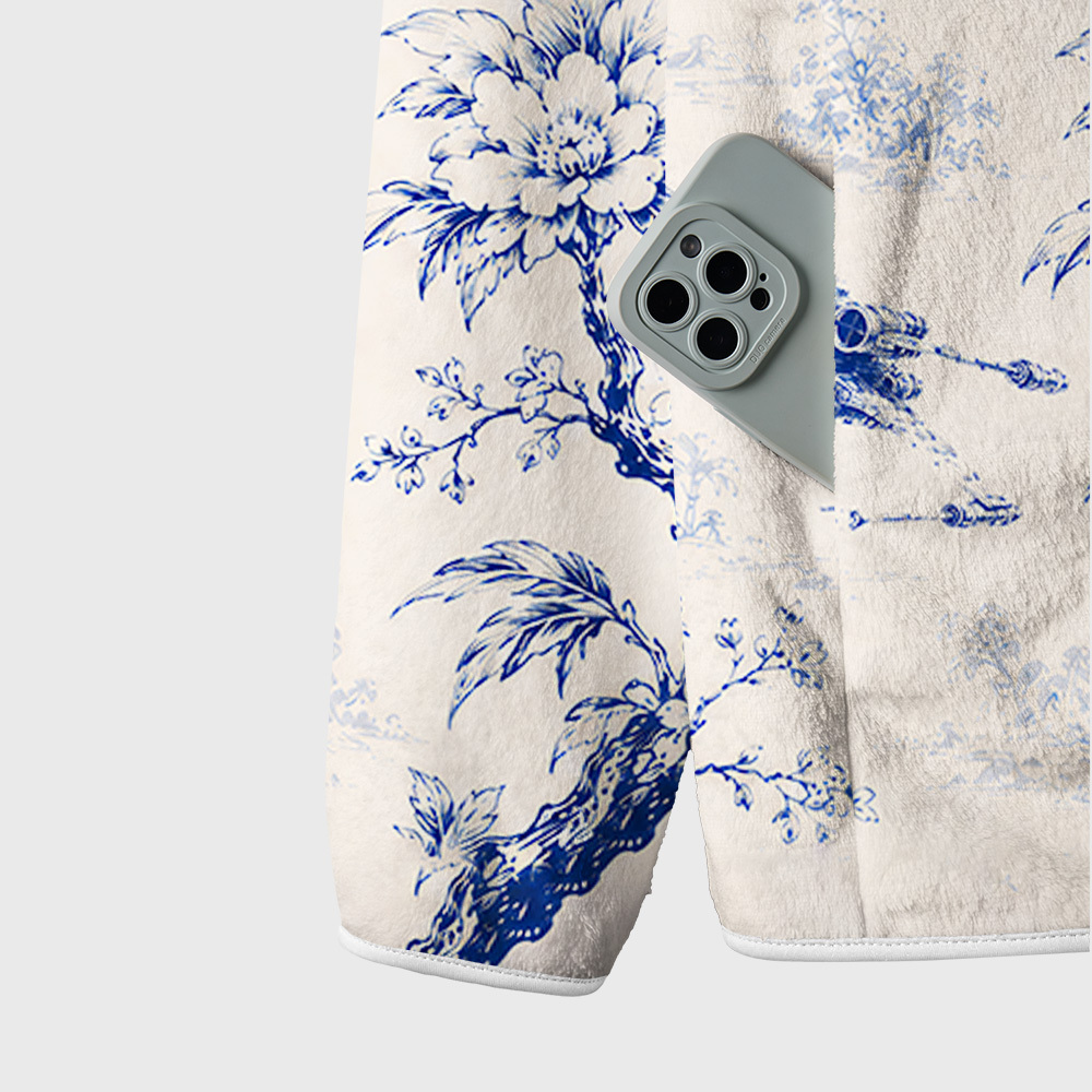 Sci-Fi Space Vessel Toile Seamless Pattern Geek Polar Fleece Full-Zip Jacket