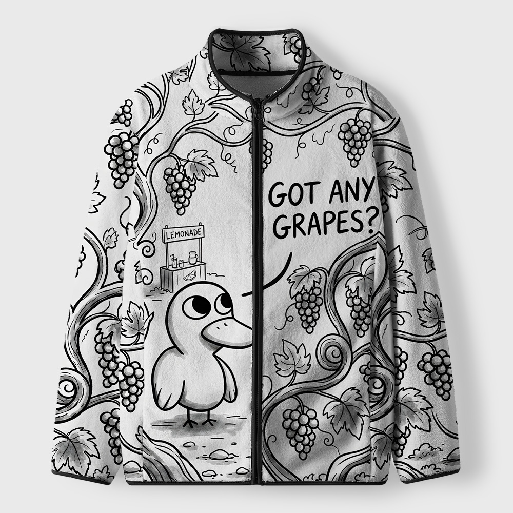 Got Any Grapes Geek Polar Fleece Full-Zip Jacket
