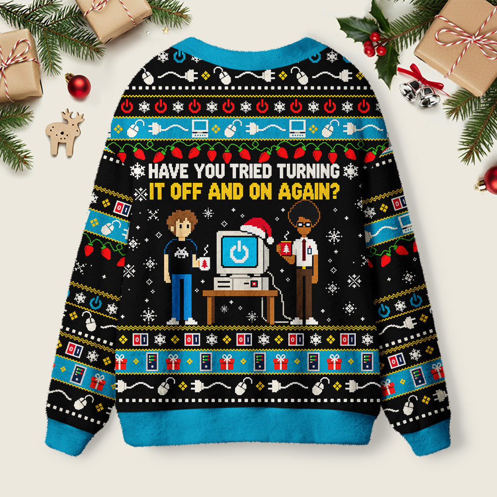 Funny IT Helpdesk Geek Ugly Cardigan Sweaters