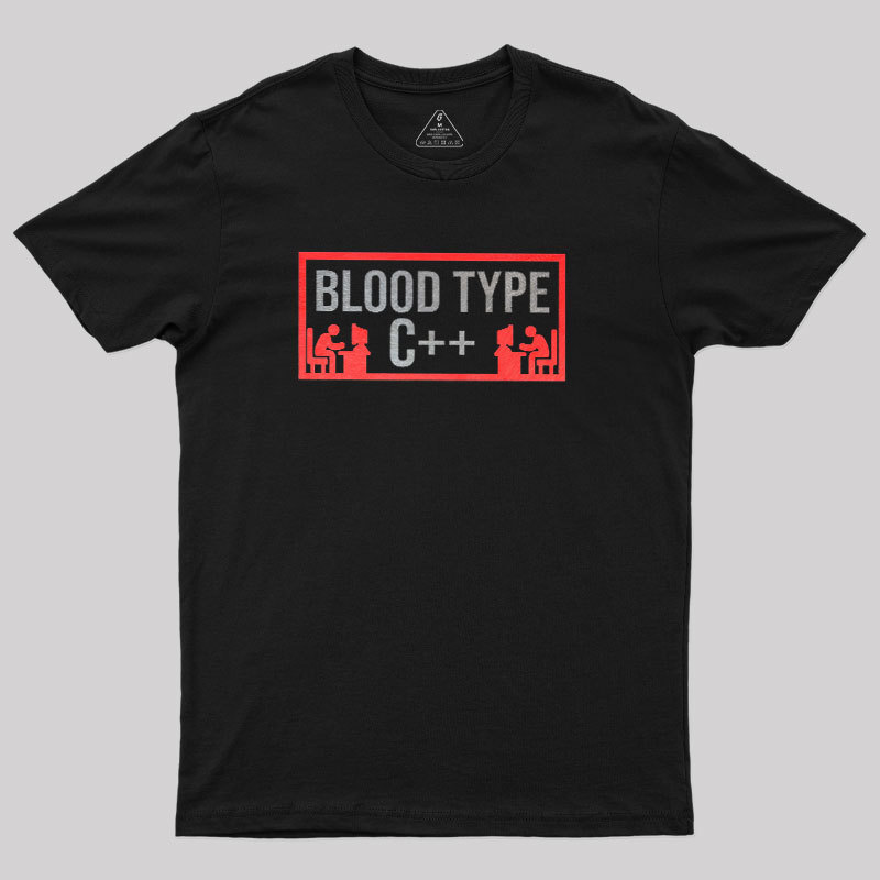 Blood Type C++ Geek T-Shirt