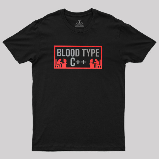 Blood Type C++ Geek T-Shirt