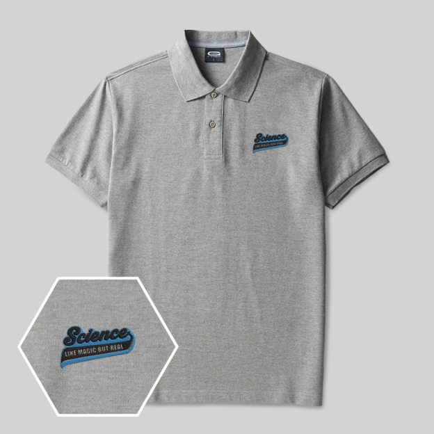 Science Like Magic Geek Embroidered Polo Shirt