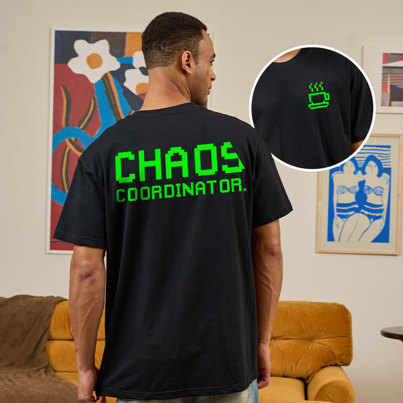 Chaos Front and Back Printed Geek T-Shirt