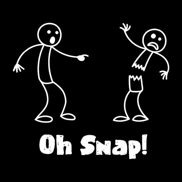 Oh Snap Funny Stick Figure Slogan Saying Geek T-Shirt