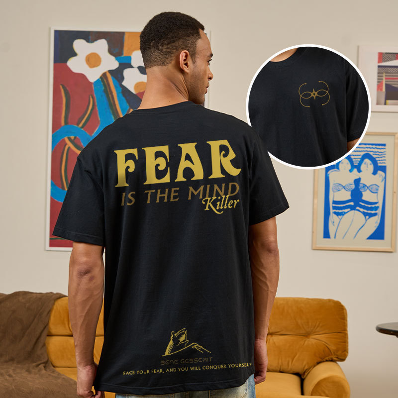 Fear Front and Back Printed Geek T-Shirt