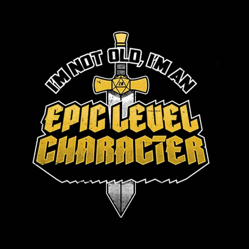 Old RPG Epic Character Geek T-Shirt