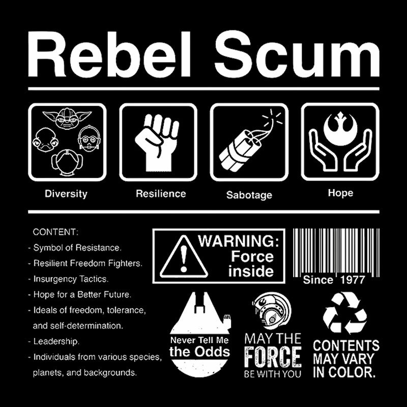 Rebel Scum Label Geek T-Shirt