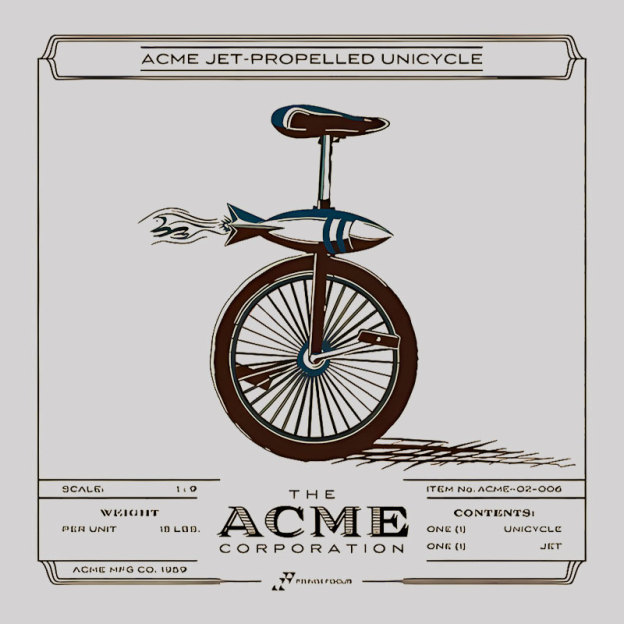 AACME Jet-Propelled Unicycle Geek T-Shirt