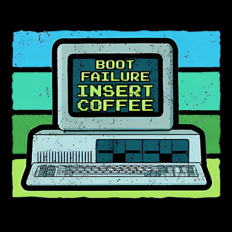 Boot Failure - Insert Coffee Geek T-Shirt