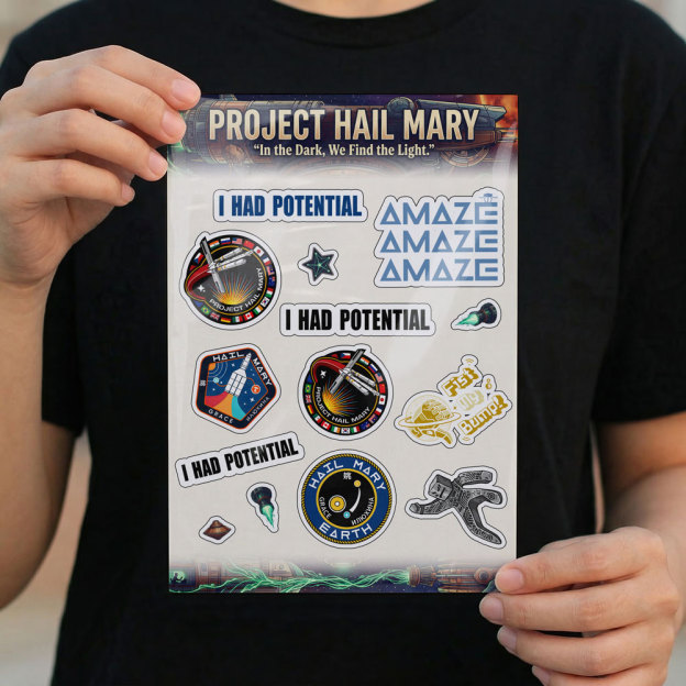 Project Hail Mary Misson Patch Geek Sticker Set