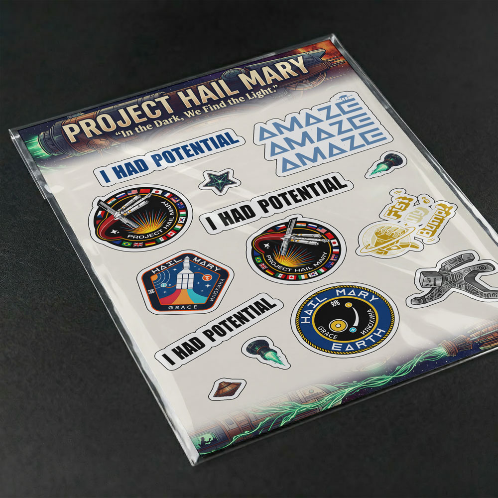 Project Hail Mary Misson Patch Geek Sticker Set