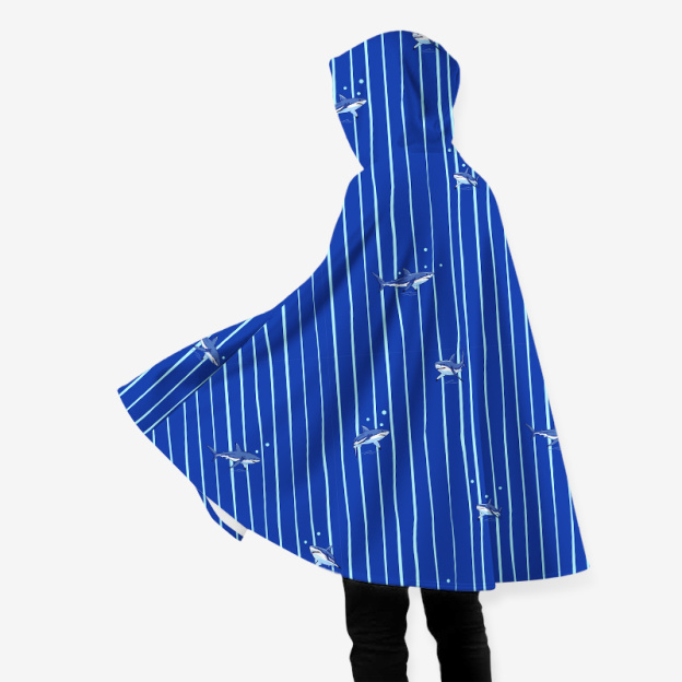 Marine Stripes Flannel Cloak