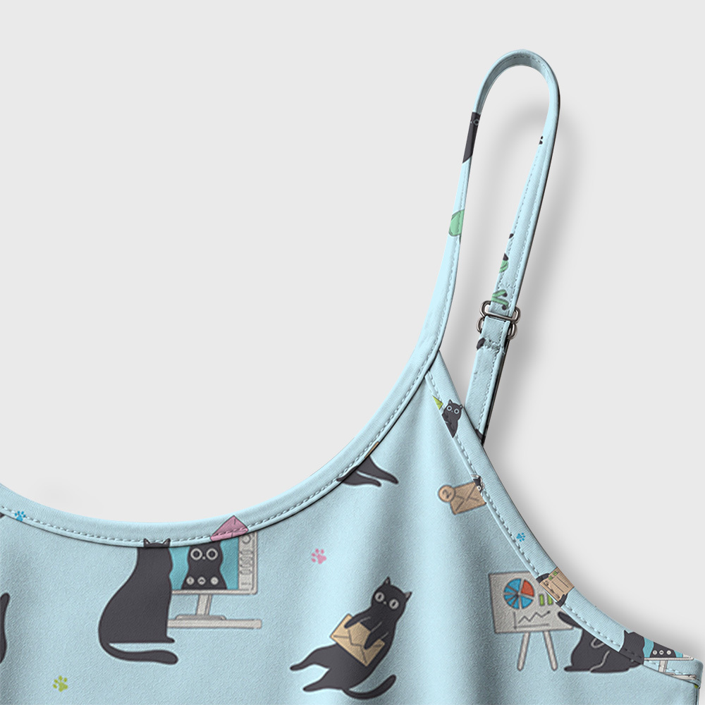 Working Cat Geek A-Line Cami Dress