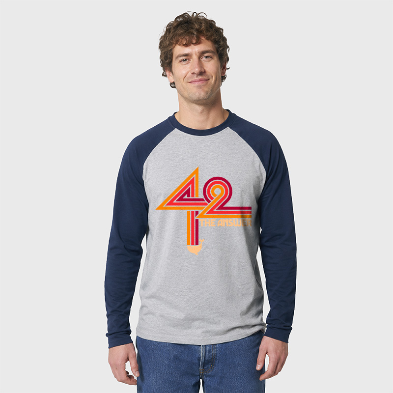 42 The Ultimate Answer Geek Retro Raglan Long-Sleeve Tee