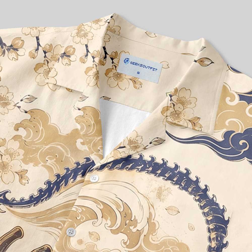 Xenomorph Yokai Button Up Pocket Shirt
