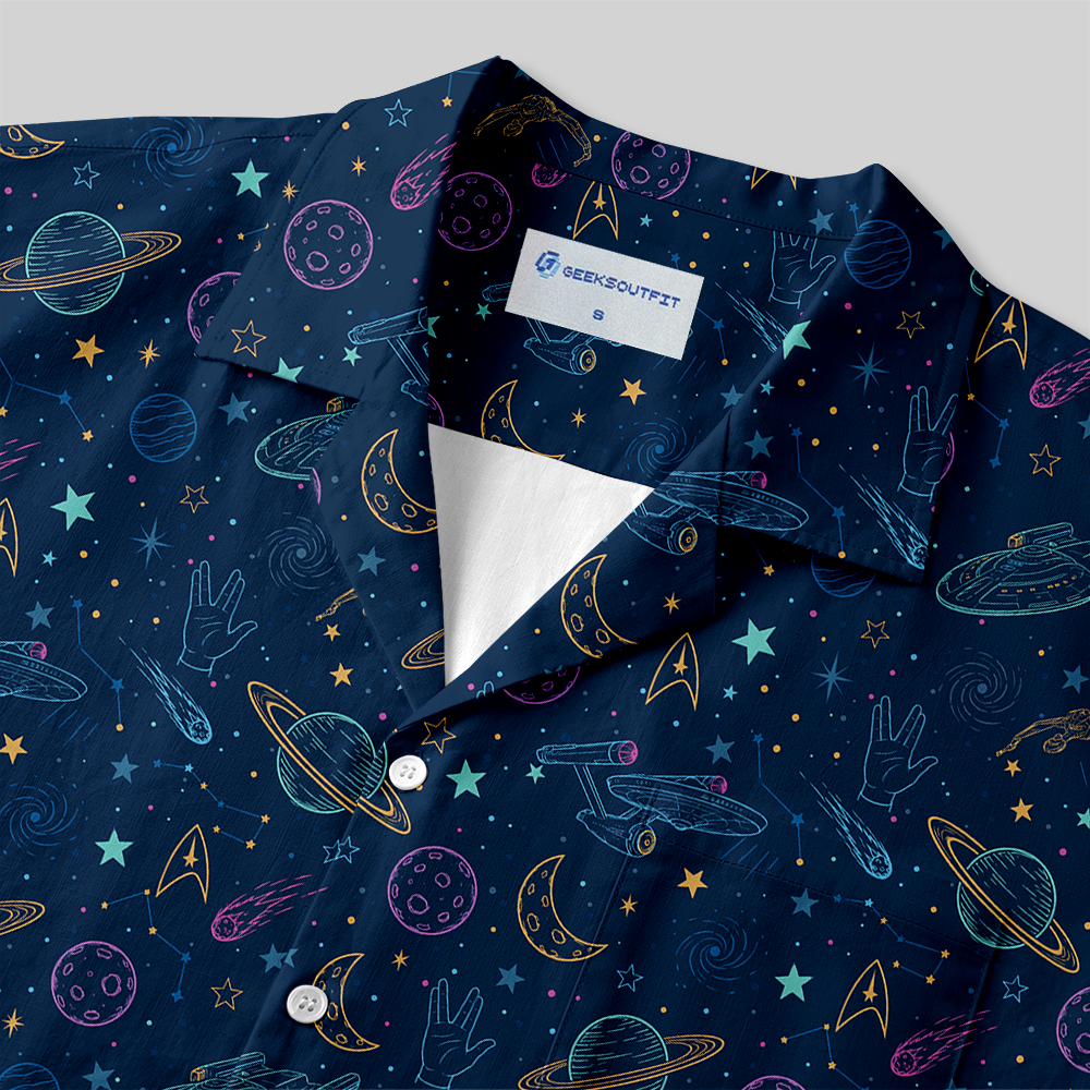Cosmic Line Explorer Series Button Up Pocket Shirt