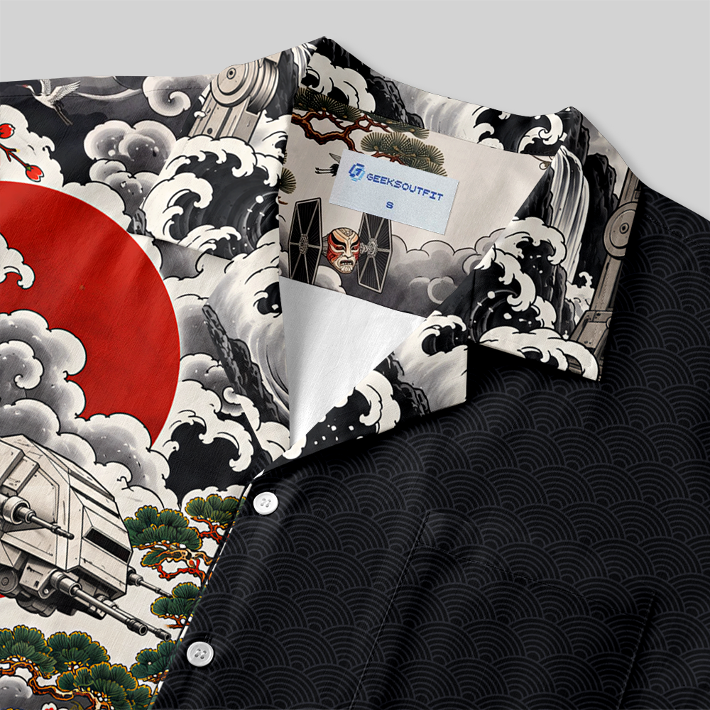 Ukiyo-E Wave Walker Series Button Up Pocket Shirt