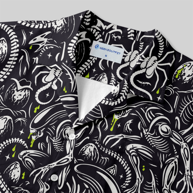 Interstellar Parasite Aloha Button Up Pocket Shirt