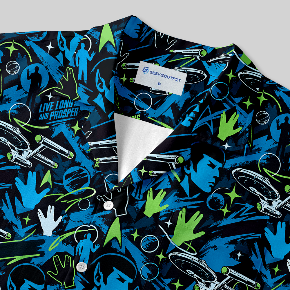 Galaxy Pop Art Sci-Fi Button Up Pocket Shirt