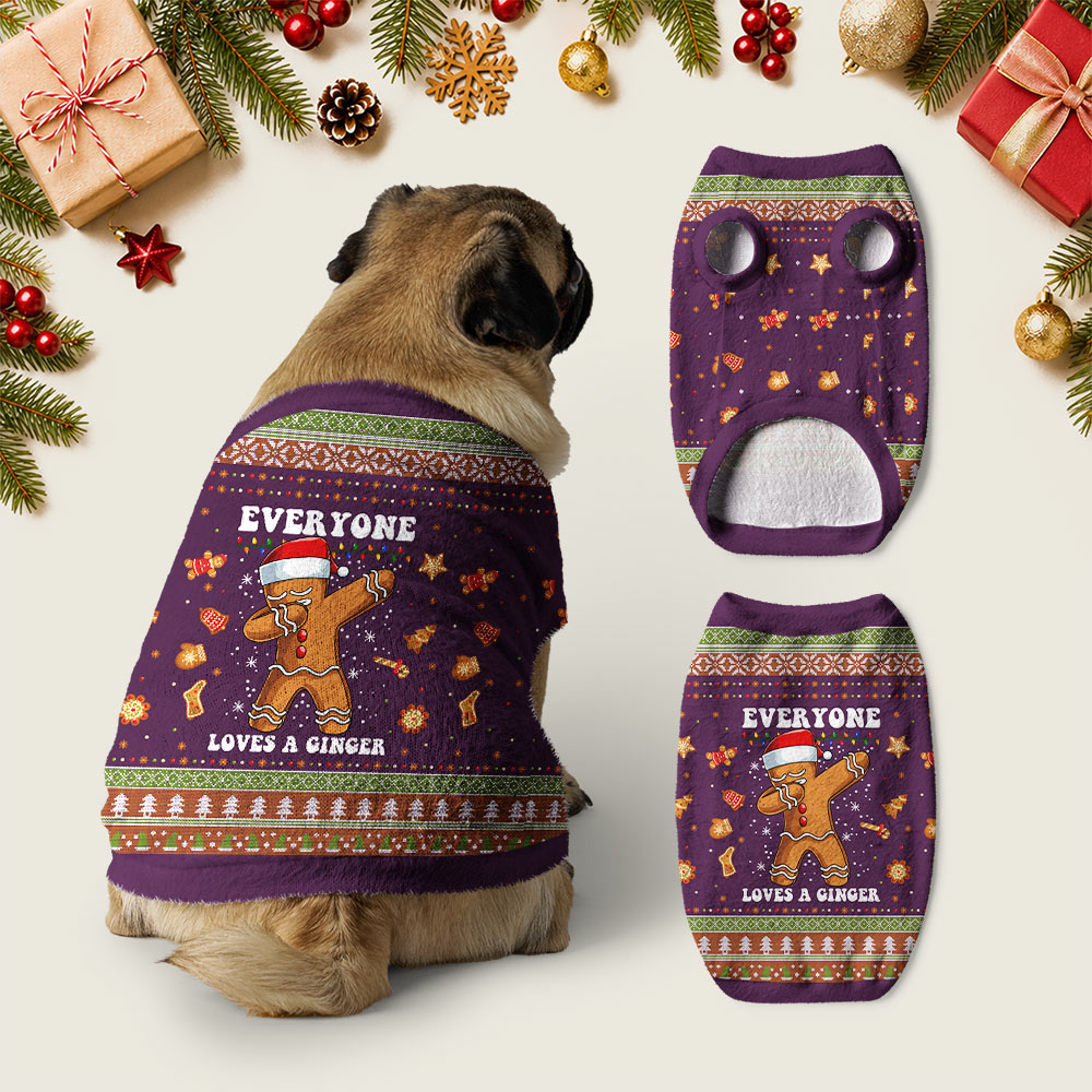 Gingerbread Dabbing Dance Geek Christmas Ugly Pet Sweater